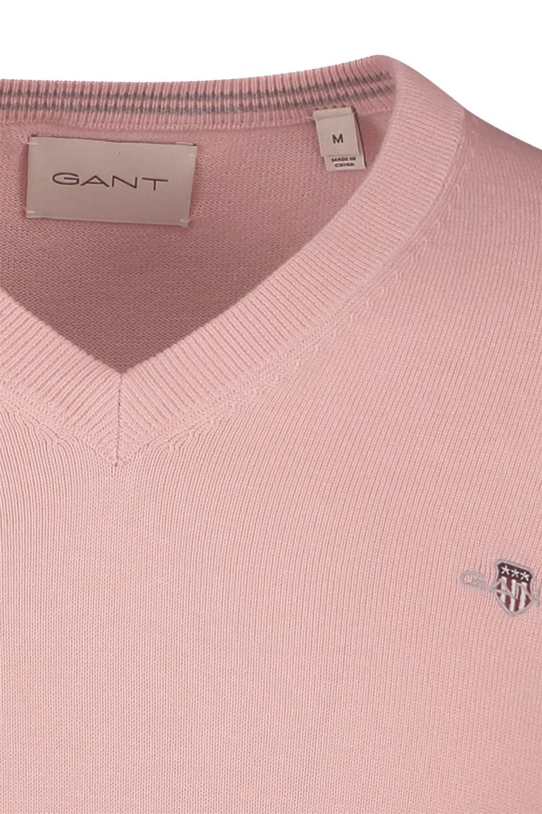 Gant trui v-hals roze katoen