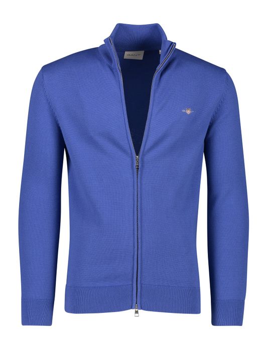 Gant vest blauw dubbele rits