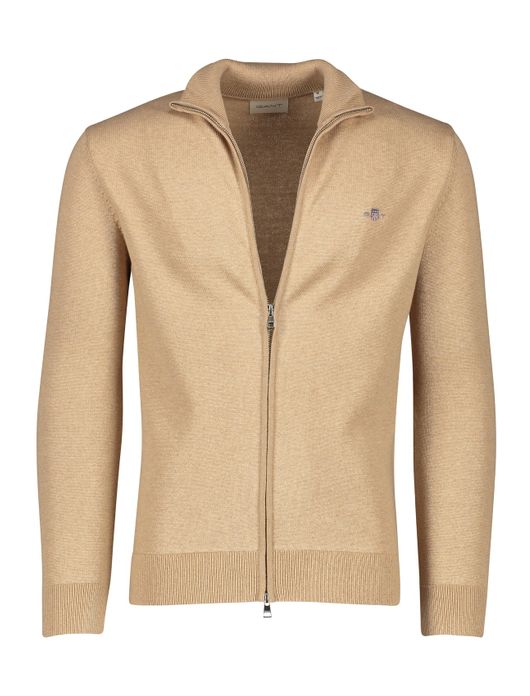 Gant vest camel dubbele rits