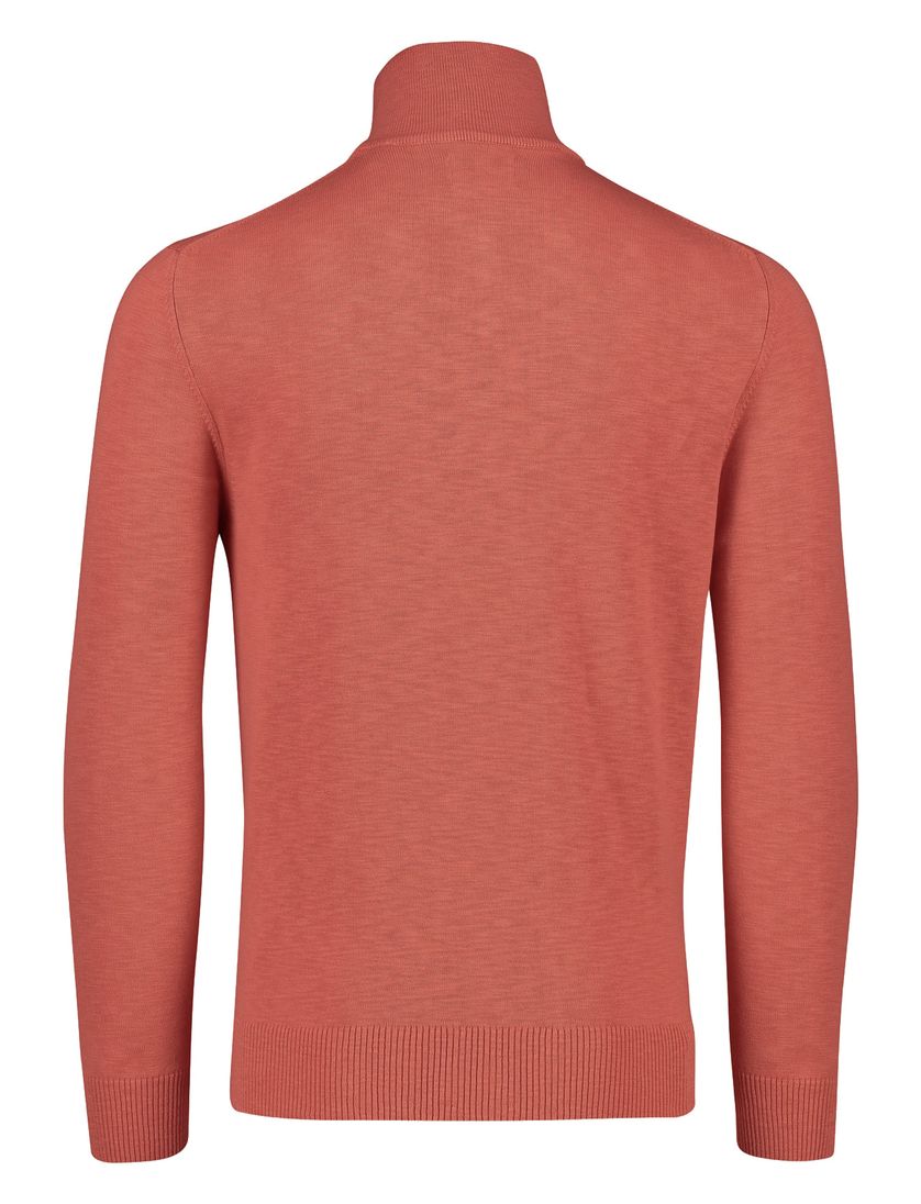 Gant normale fit trui half zip katoen oranje gemêleerd