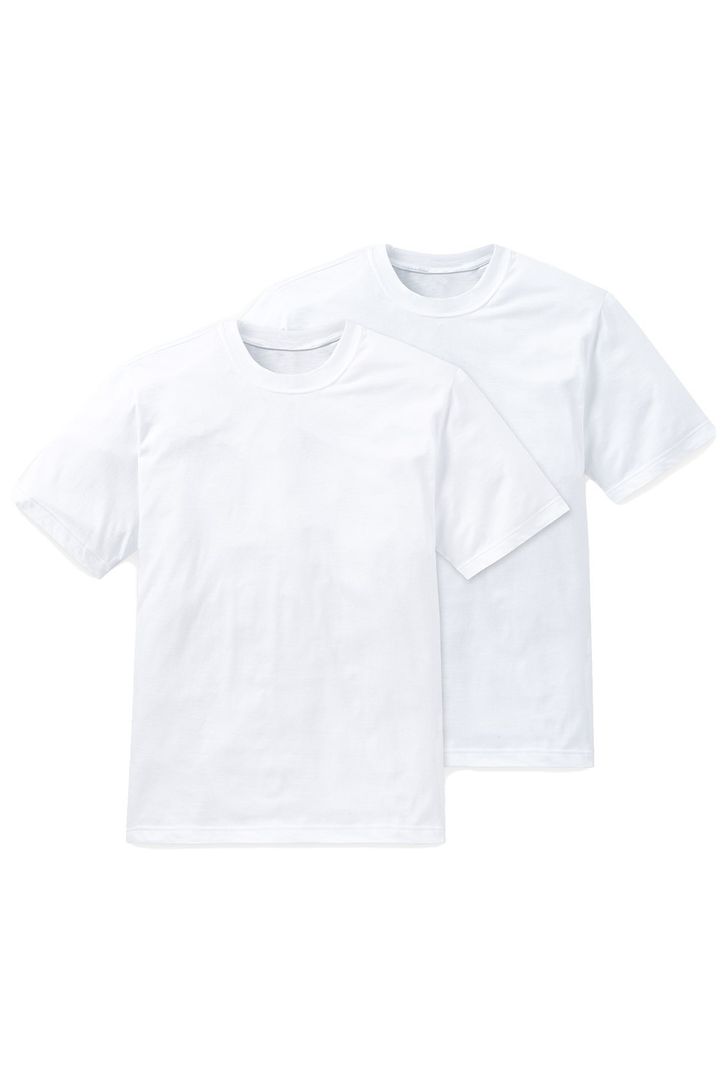 2-pack Schiesser t-shirt wit ronde hals katoen