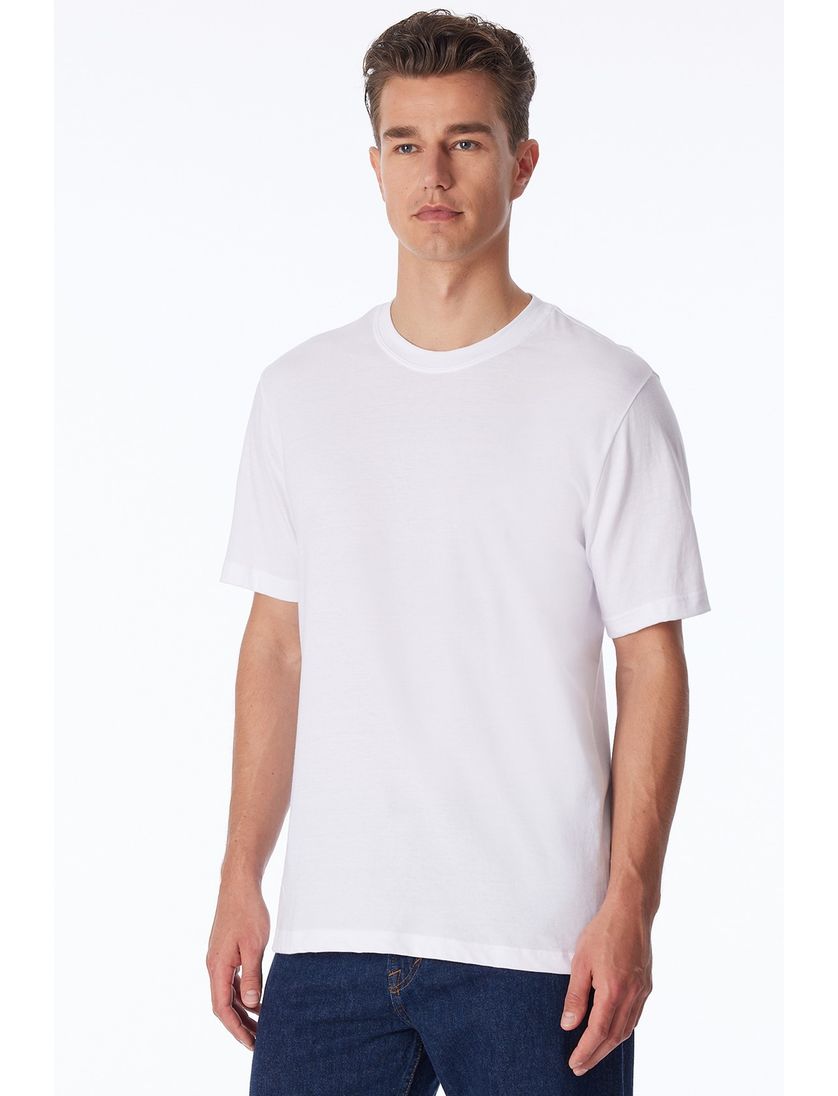2-pack Schiesser t-shirt wit ronde hals katoen
