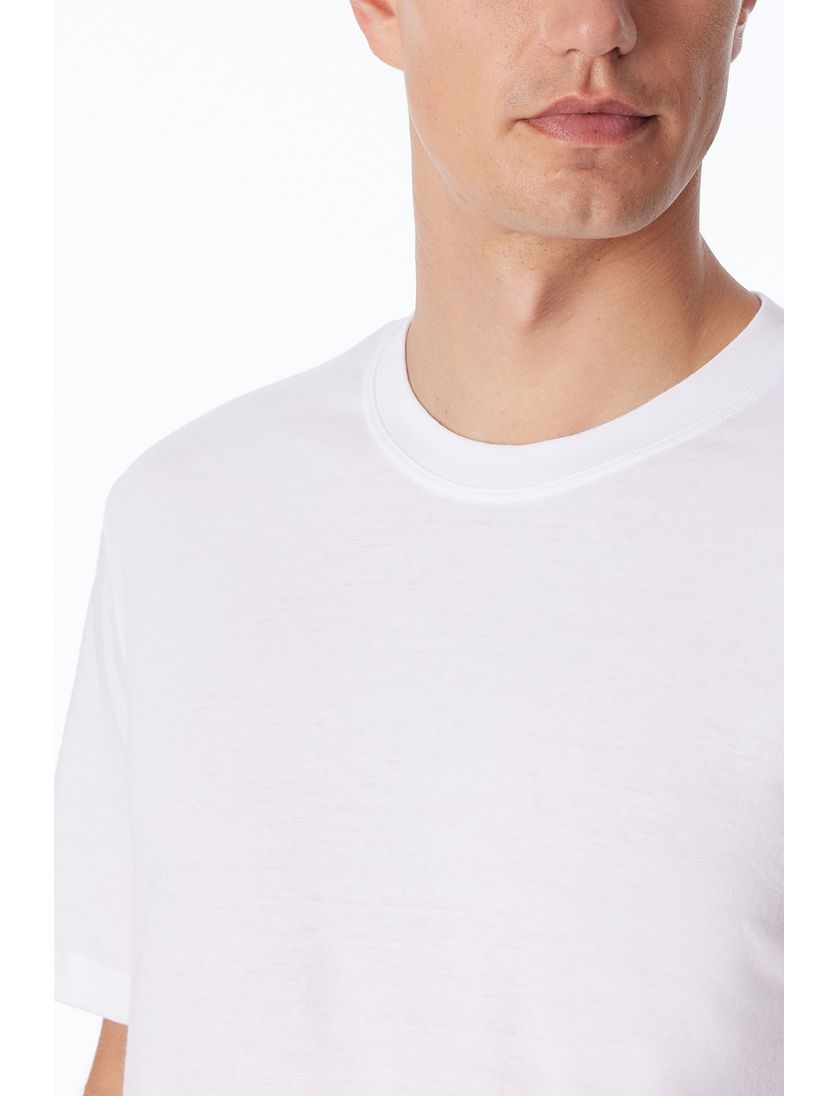 2-pack Schiesser t-shirt wit ronde hals katoen