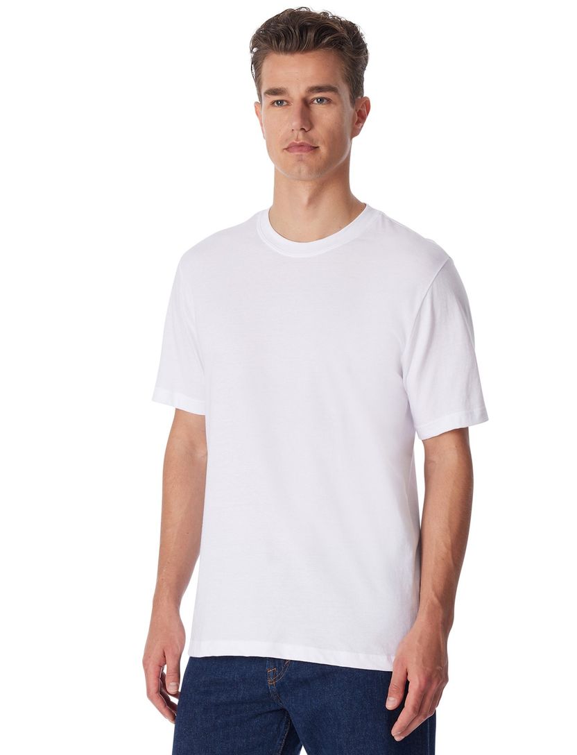 2-pack Schiesser t-shirt wit ronde hals katoen