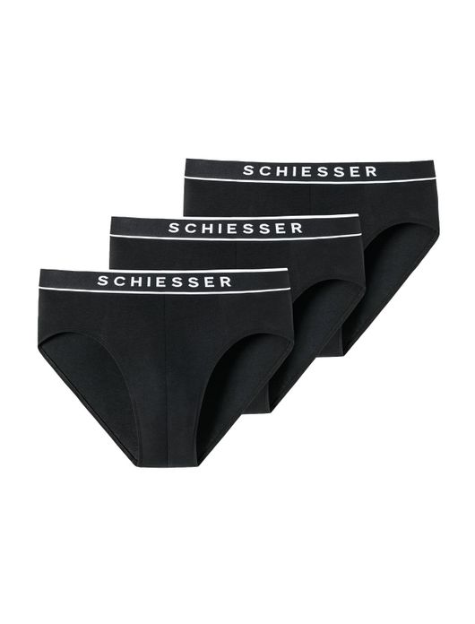 Schiesser Rio slip 3-pack zwart