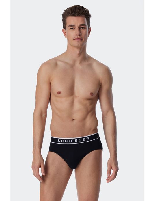 Schiesser Rio slip 3-pack zwart