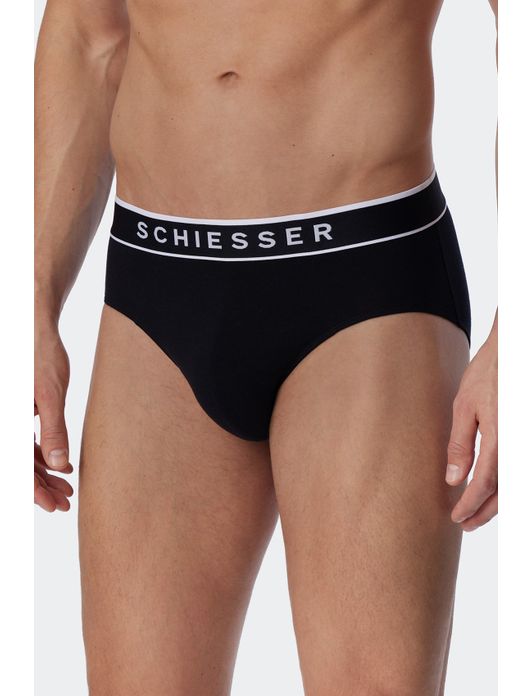 Schiesser Rio slip 3-pack zwart