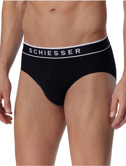 Schiesser Rio slip 3-pack zwart