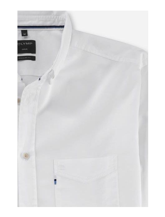 Olymp overhemd effen wit borstzak