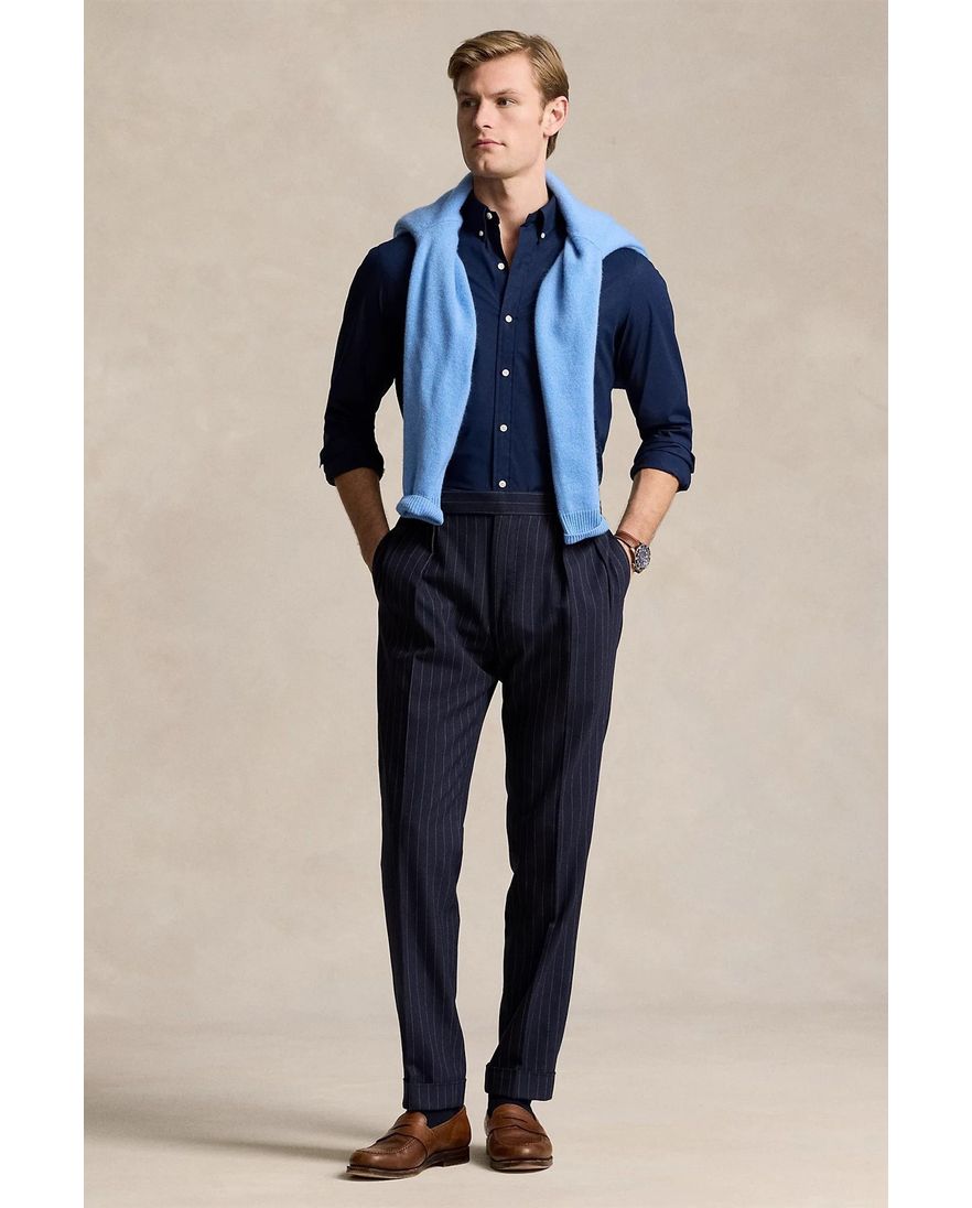 Polo Ralph Lauren donkerblauw overhemd slim fit katoen