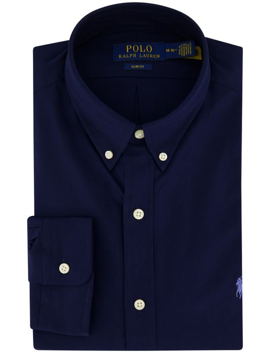 Polo Ralph Lauren overhemd donkerblauw slim fit