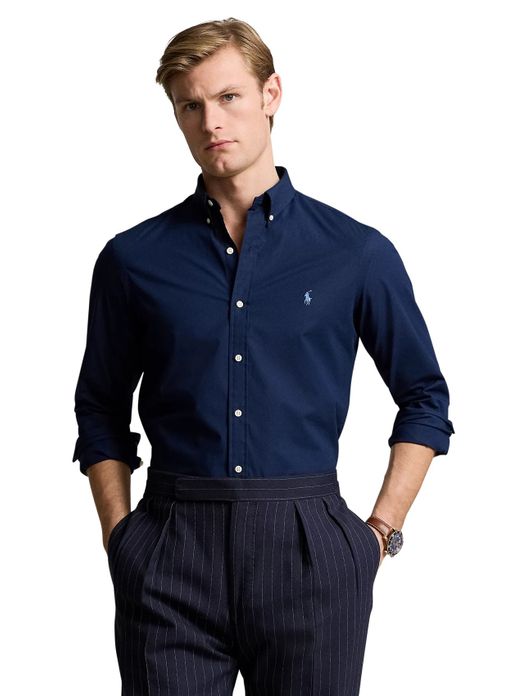 Polo Ralph Lauren overhemd donkerblauw slim fit