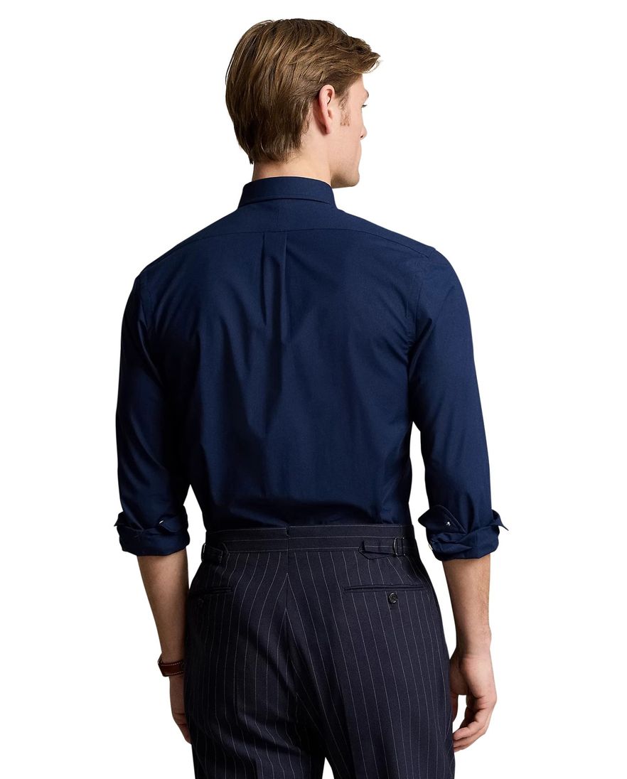 Polo Ralph Lauren donkerblauw overhemd slim fit katoen