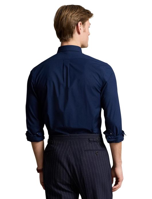 Polo Ralph Lauren overhemd donkerblauw slim fit