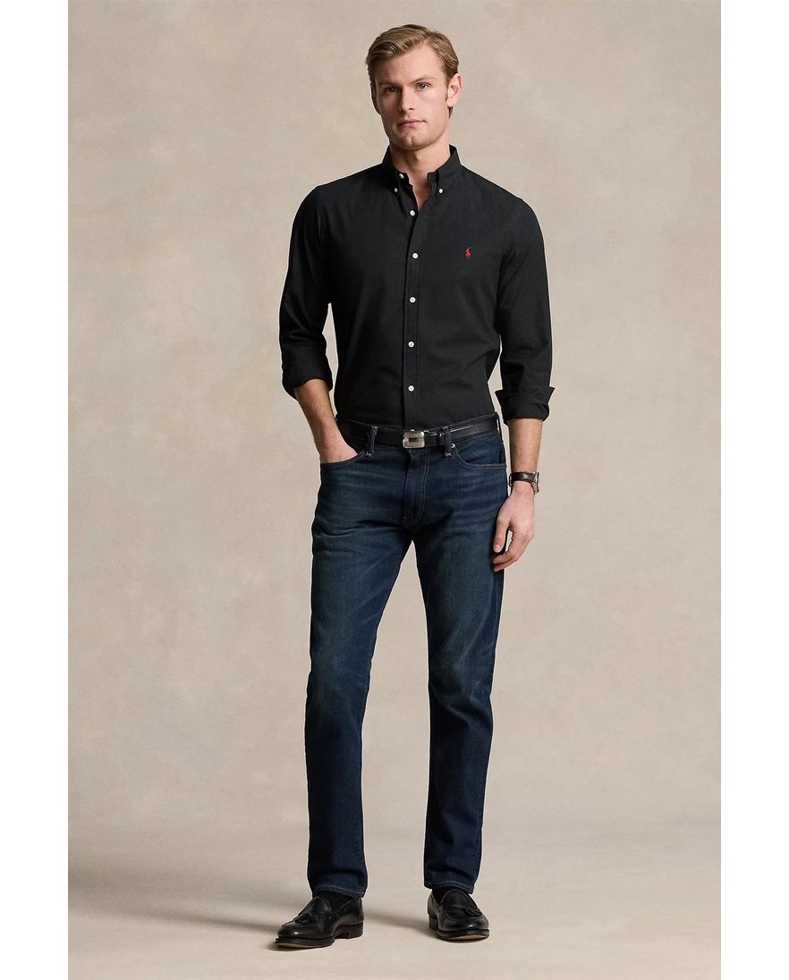 Polo Ralph Lauren zwart overhemd slim fit katoen