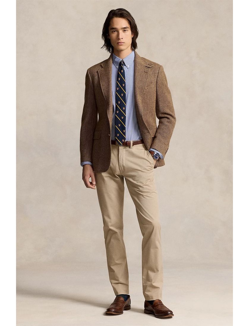 Polo Ralph Lauren slim fit overhemd blauw gestreept katoen