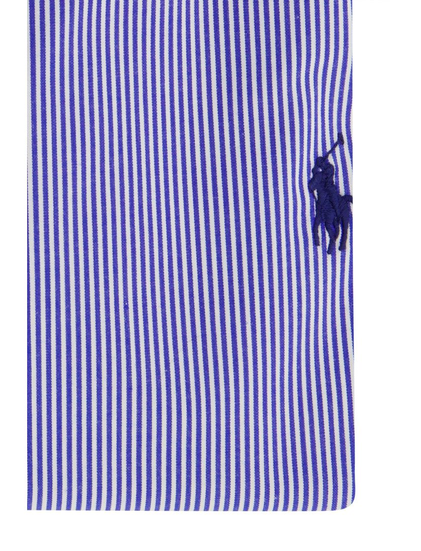 Polo Ralph Lauren slim fit overhemd blauw gestreept katoen