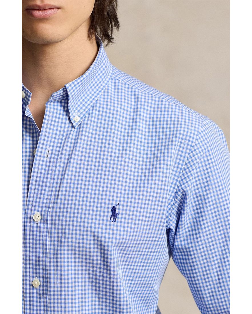 Polo Ralph Lauren blauw geruit slim fit katoenen overhemd