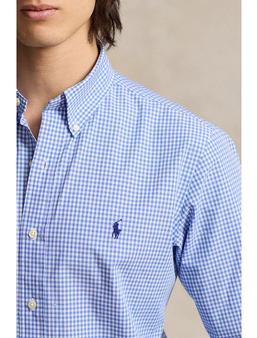 Polo Ralph Lauren overhemd blauw geruit slim fit