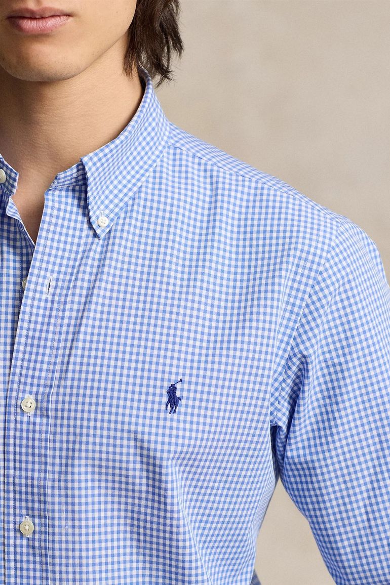 Polo Ralph Lauren overhemd blauw geruit slim fit