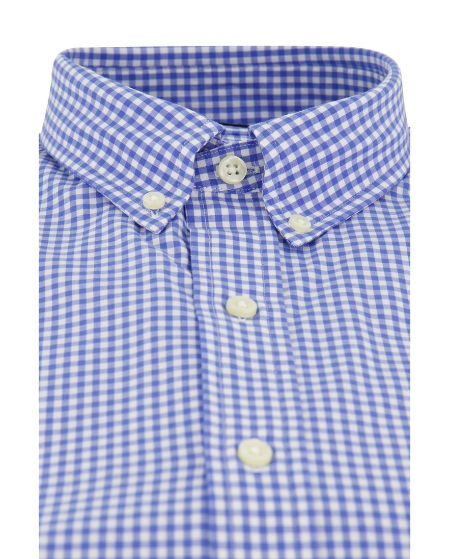 Polo Ralph Lauren blauw geruit slim fit katoenen overhemd