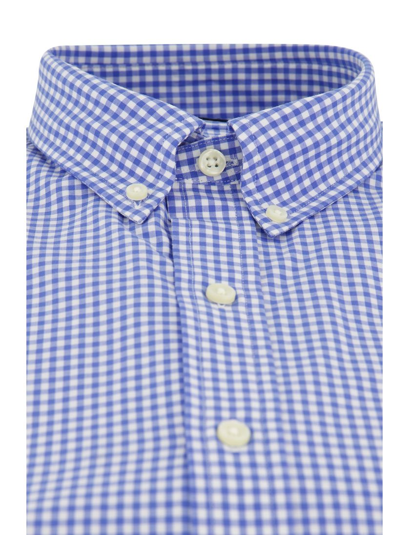 Polo Ralph Lauren slim fit overhemd blauw geruit katoen