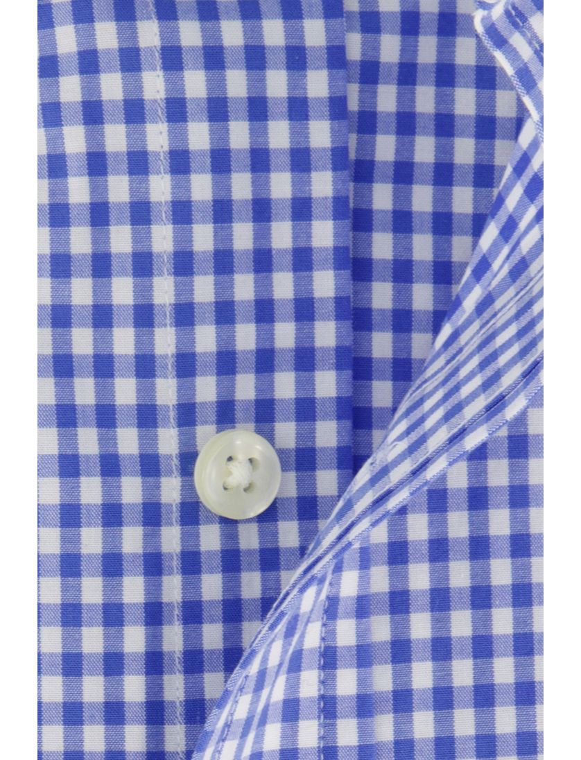 Polo Ralph Lauren slim fit overhemd blauw geruit katoen