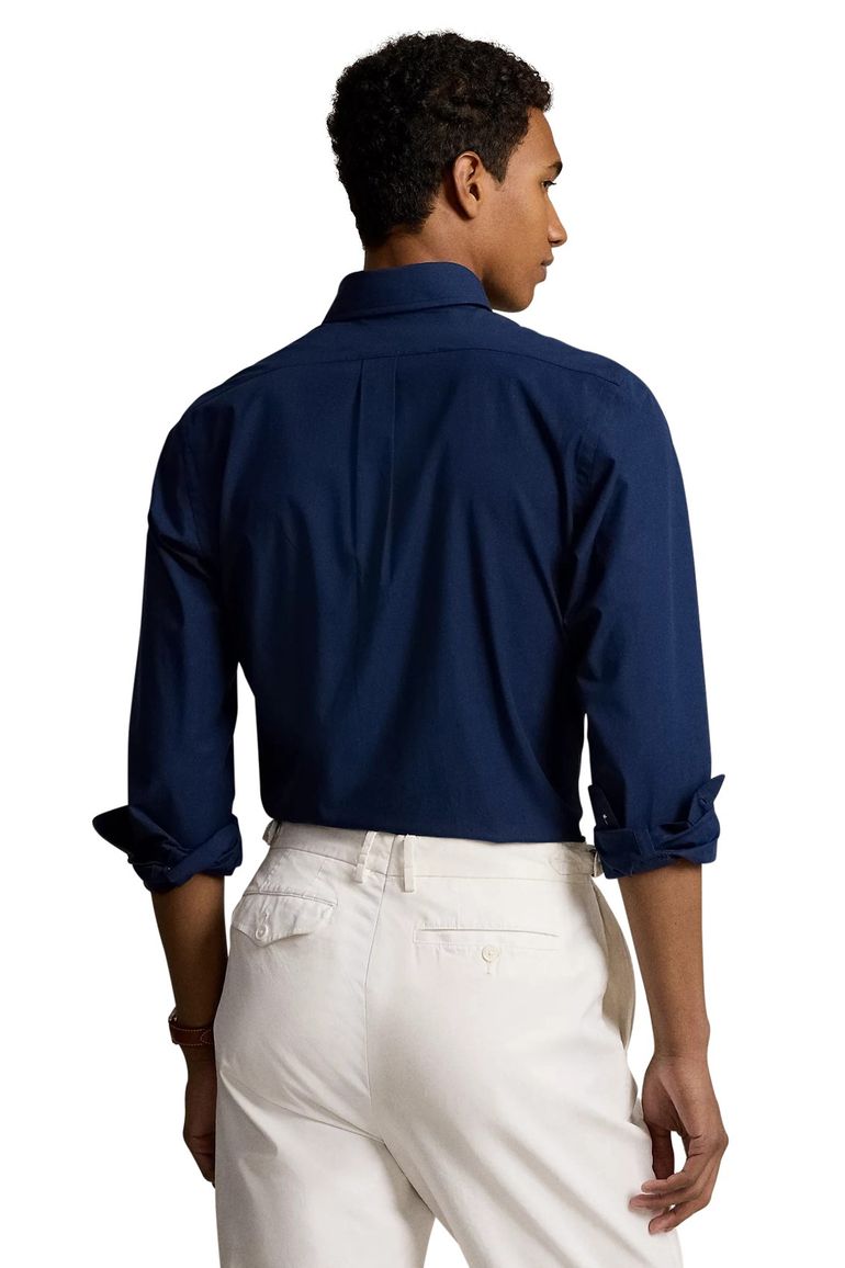 Polo Ralph Lauren casual overhemd normale fit donkerblauw effen katoen