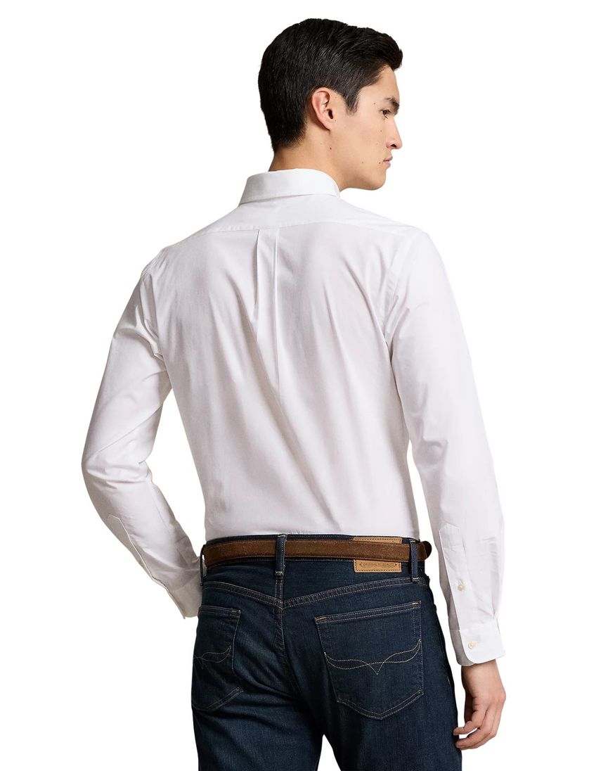 Polo Ralph Lauren casual overhemd normale fit wit effen katoen