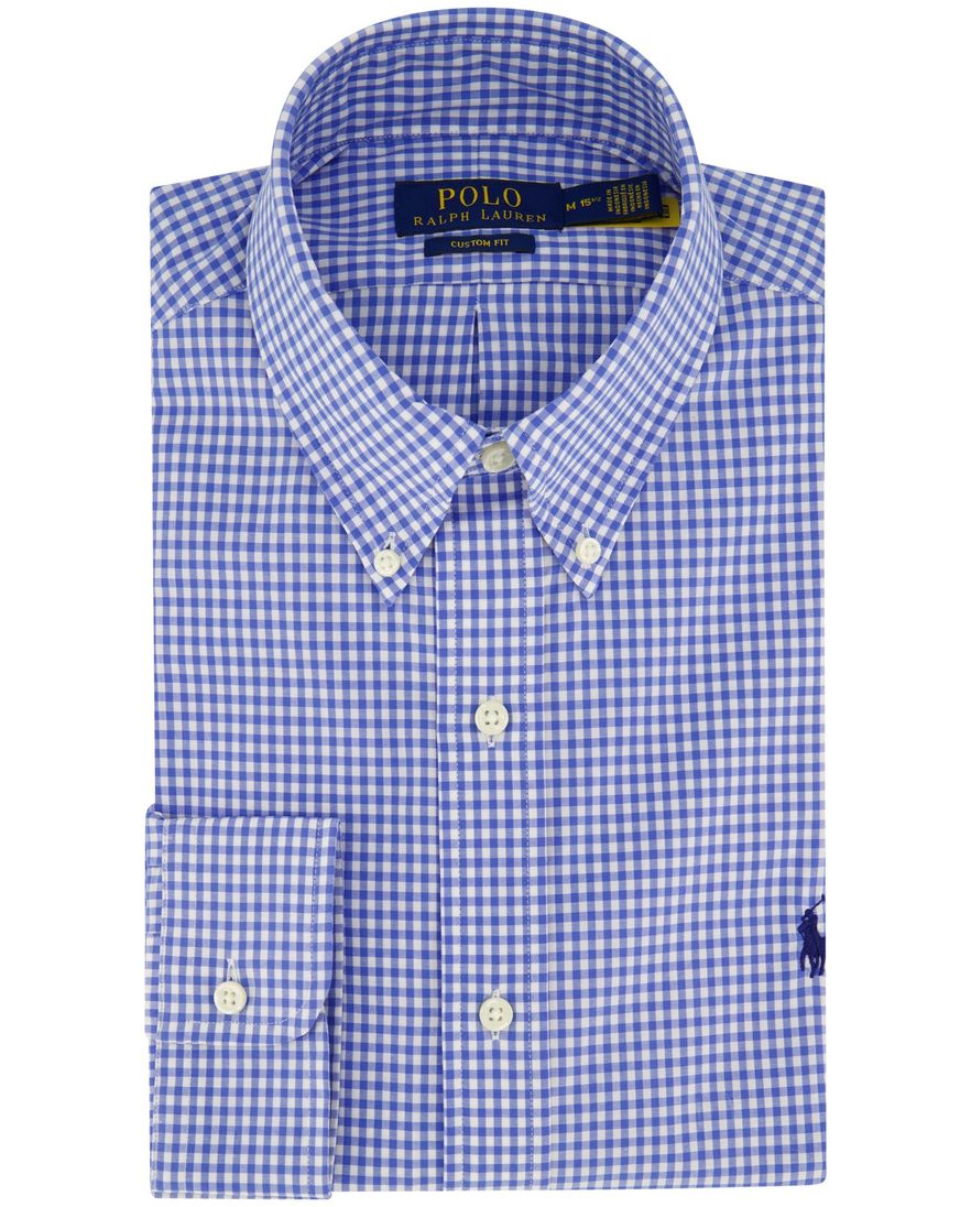 Polo Ralph Lauren casual overhemd normale fit blauw geruit katoen