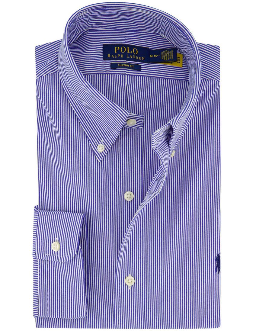 Polo Ralph Lauren casual overhemd normale fit blauw gestreept katoen