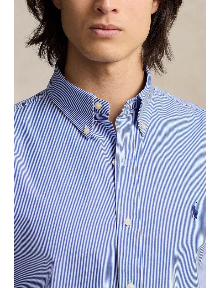 Polo Ralph Lauren casual overhemd normale fit blauw gestreept katoen