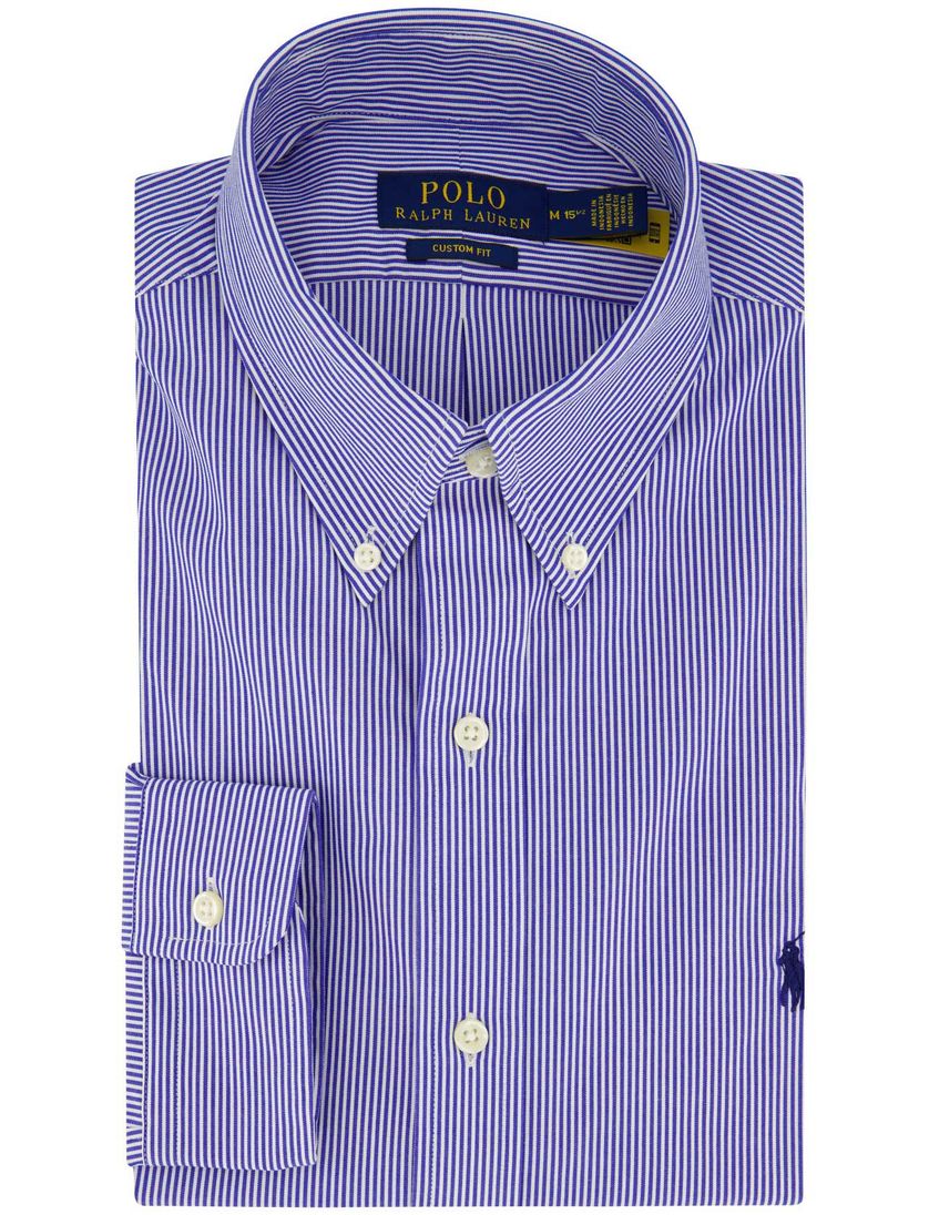 Polo Ralph Lauren casual overhemd normale fit blauw gestreept katoen