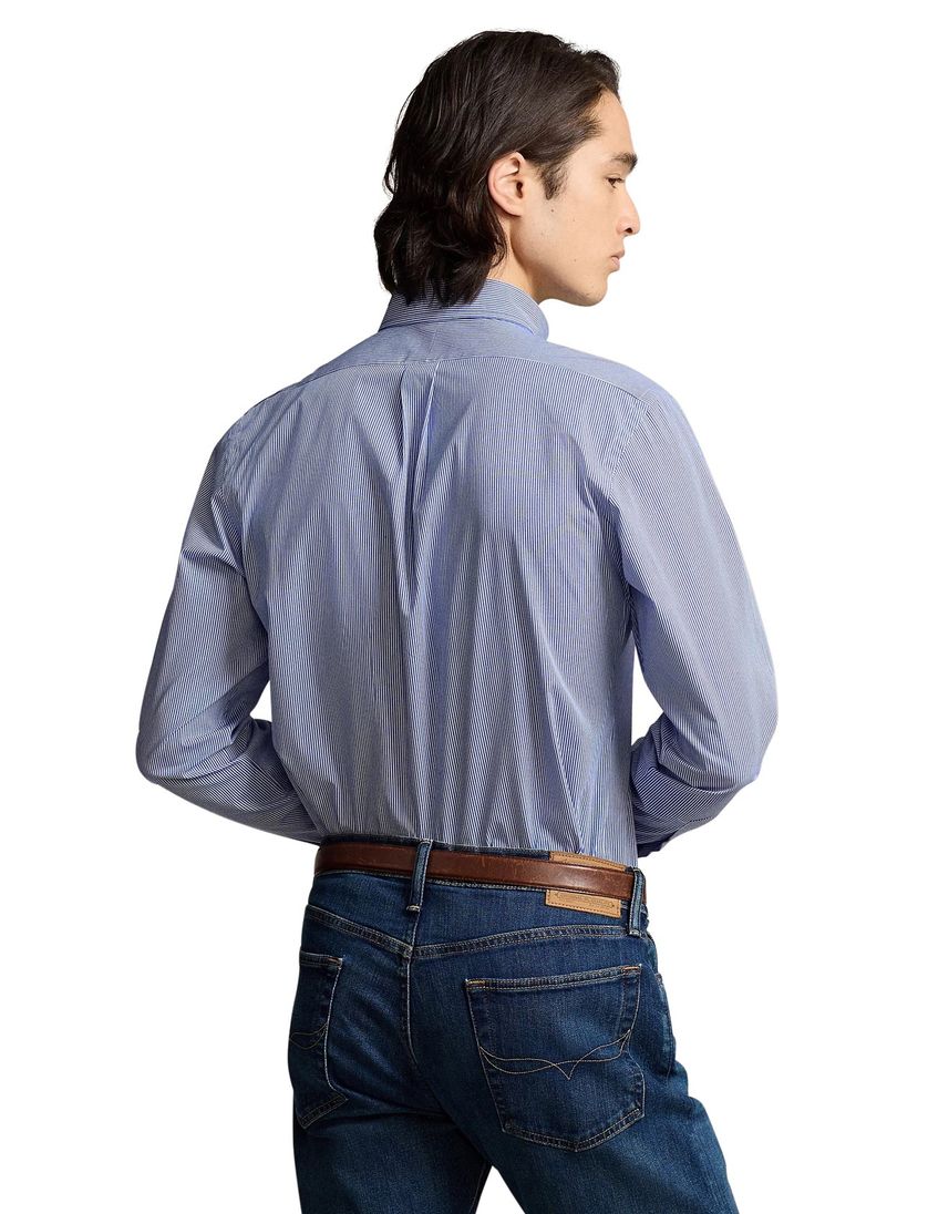 Polo Ralph Lauren casual overhemd normale fit blauw gestreept katoen