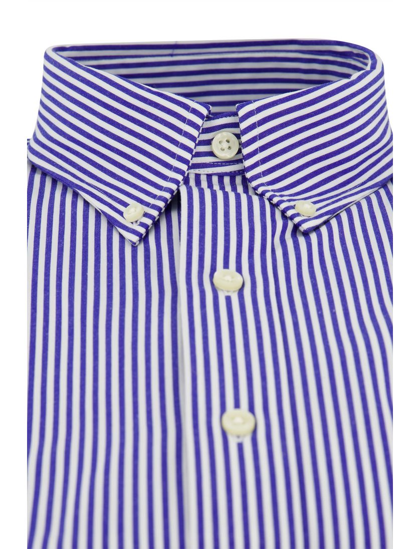 Gestreept Polo Ralph Lauren overhemd custom fit blauw wit