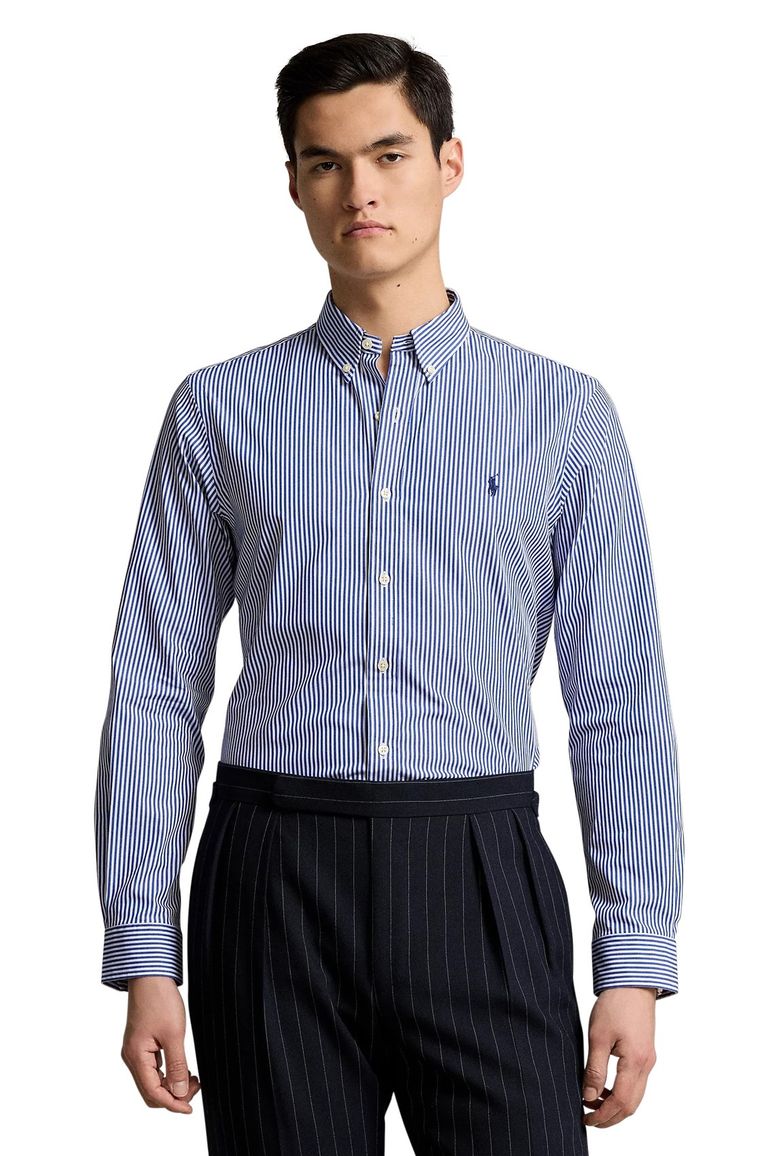 Polo Ralph Lauren overhemd custom fit blauw wit gestreept