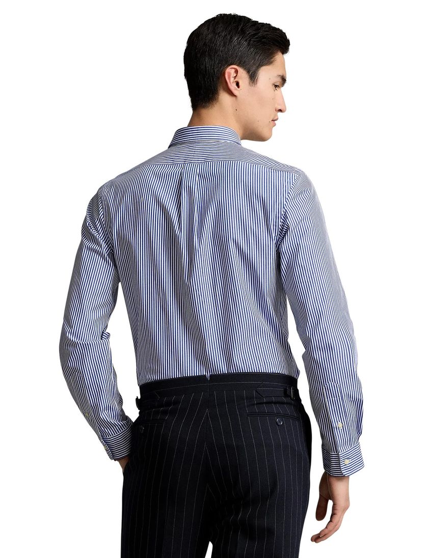 Gestreept Polo Ralph Lauren overhemd custom fit blauw wit