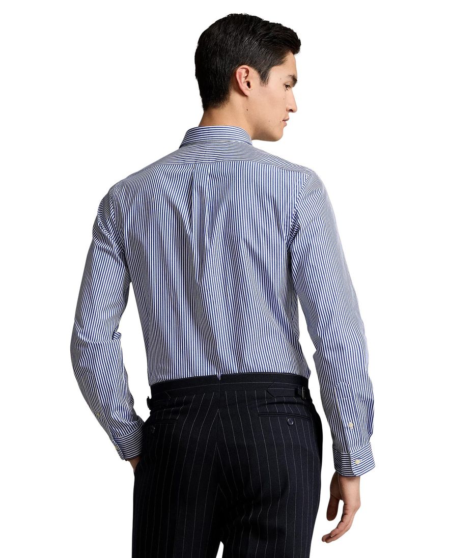 Polo Ralph Lauren overhemd custom fit blauw wit gestreept