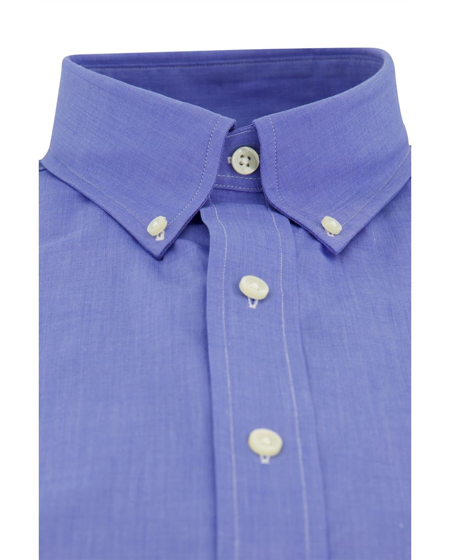 Polo Ralph Lauren casual overhemd normale fit blauw effen katoen