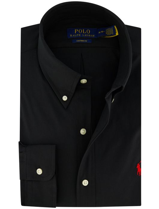 Polo Ralph Lauren overhemd zwart custom fit