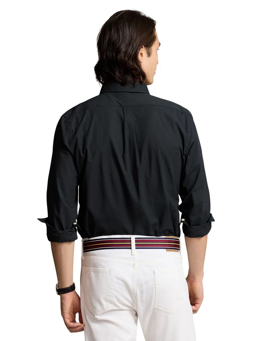 Zwart overhemd Polo Ralph Lauren custom fit