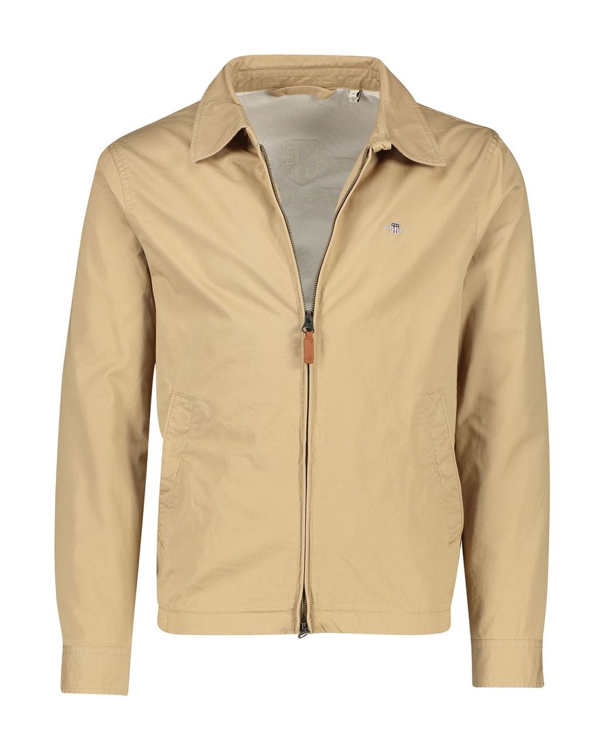 Gant zomerjas beige wind cheater normale fit katoen