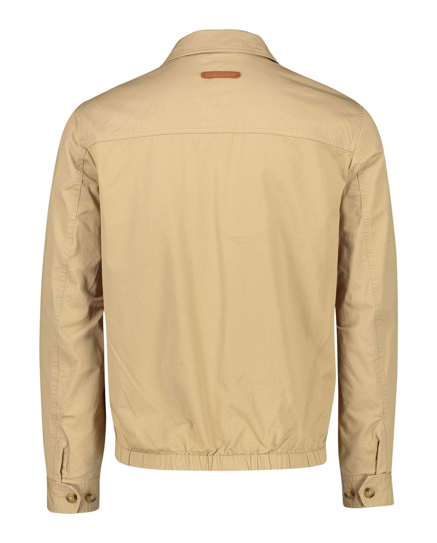 Gant zomerjas beige wind cheater normale fit katoen