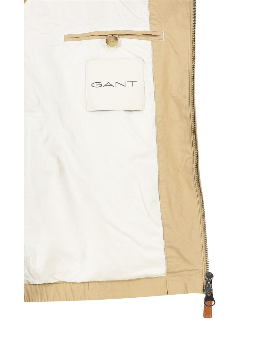 Gant zomerjas beige wind cheater normale fit katoen