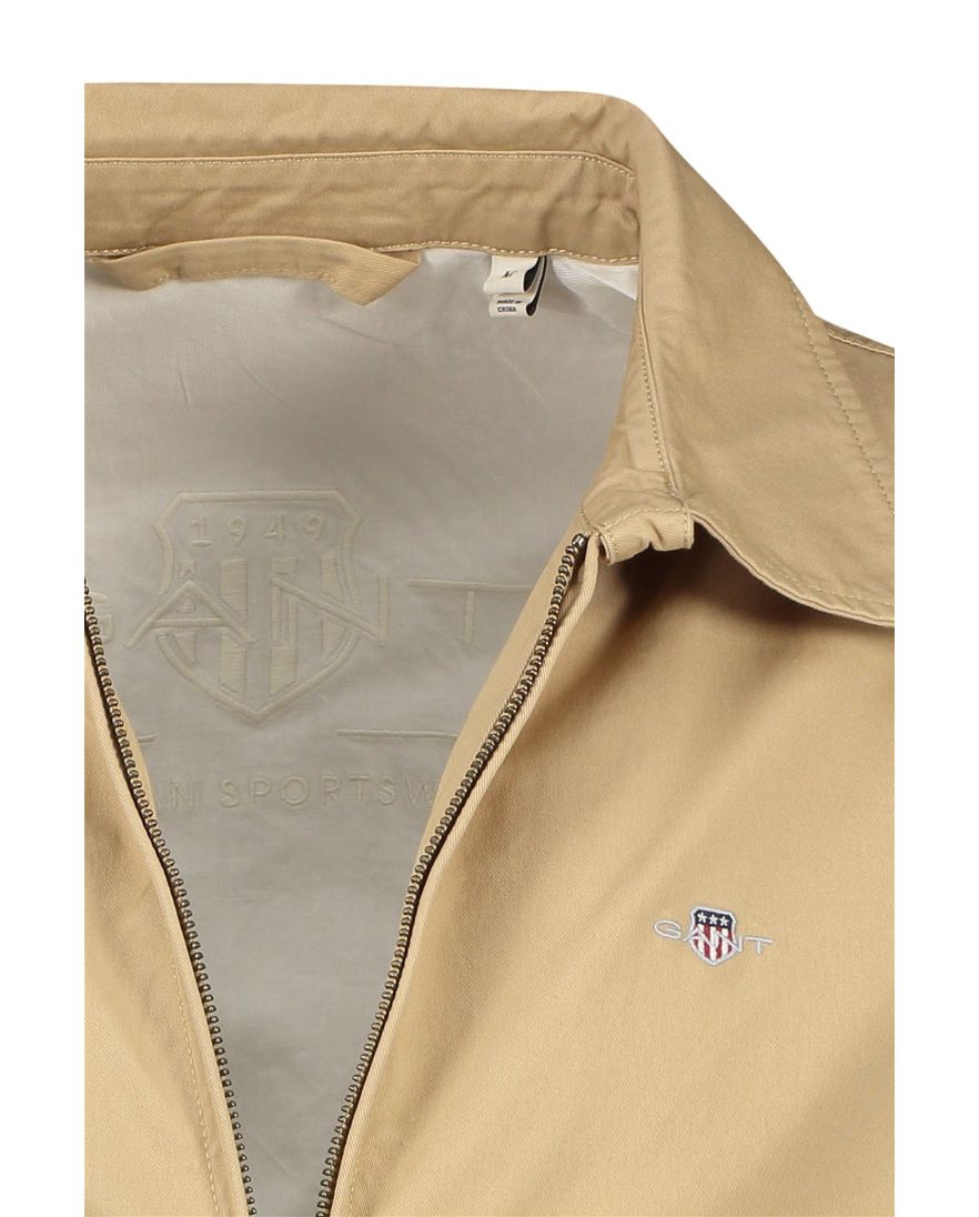 Gant zomerjas beige wind cheater normale fit katoen