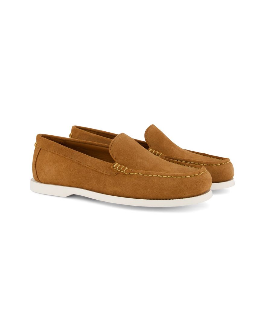 Polo Ralph Lauren effen loafers bruin leer