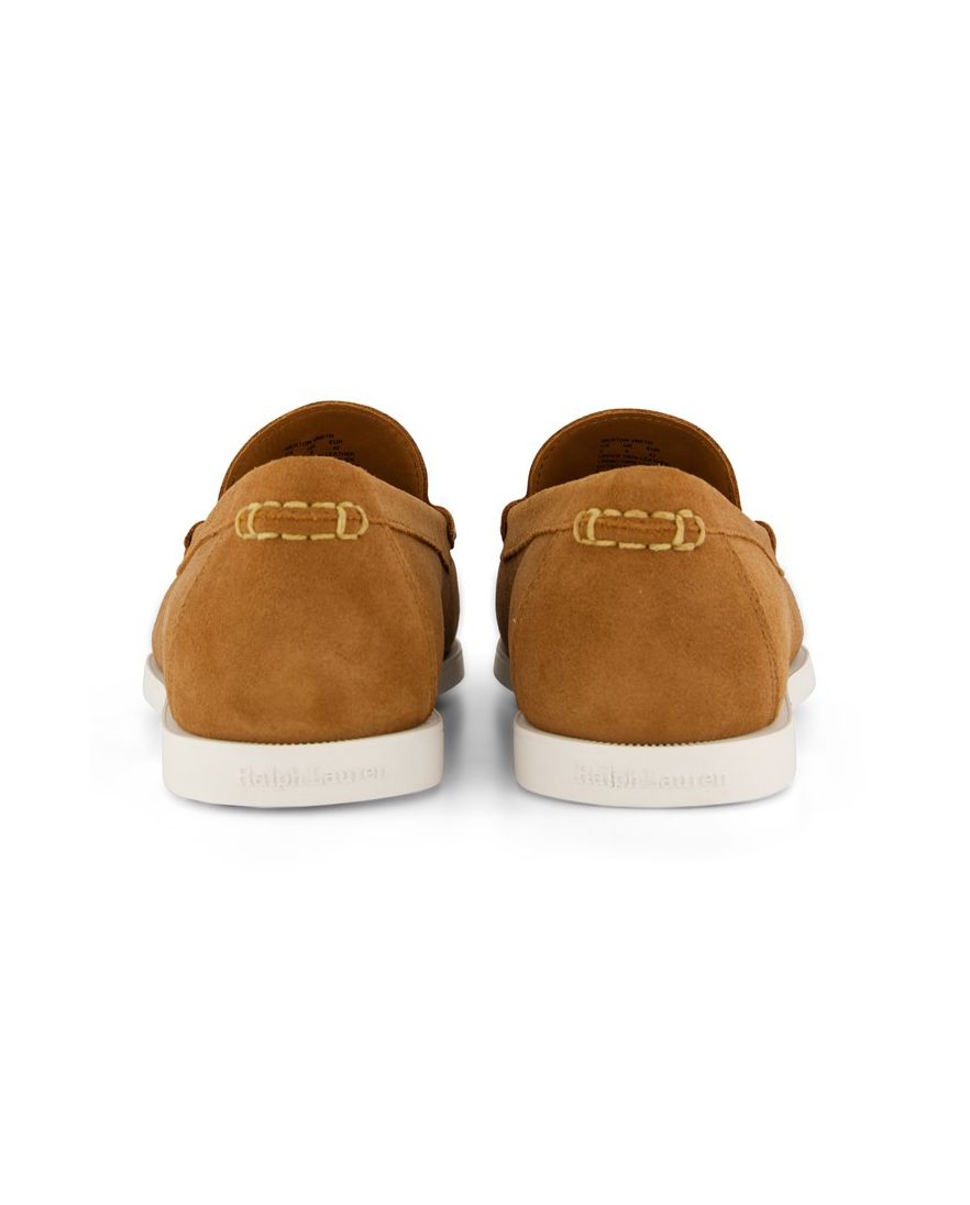 Polo Ralph Lauren effen loafers bruin leer