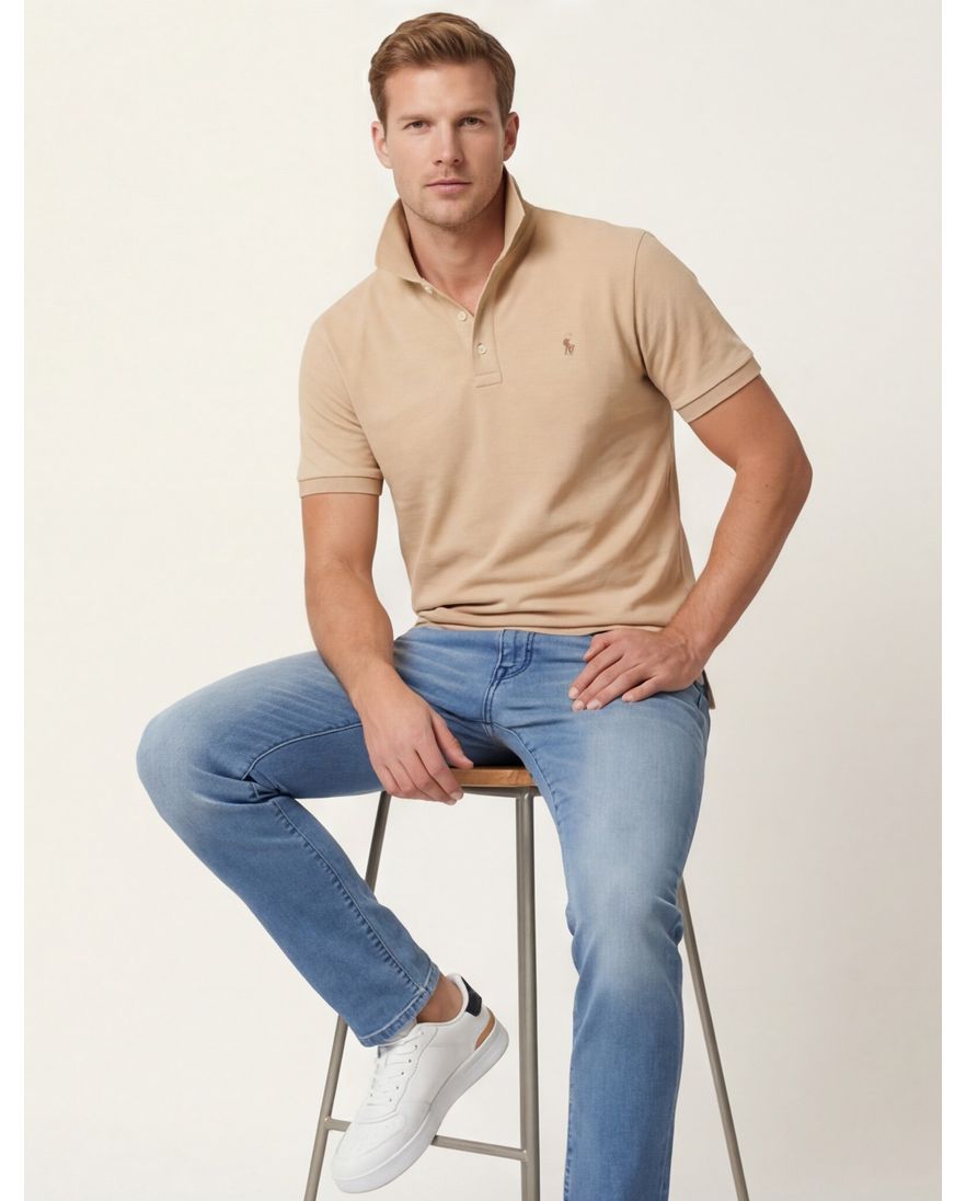 Polo Ralph Lauren polo normale fit camel katoen