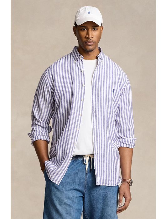 Polo Ralph Lauren overhemd blauw wit gestreept