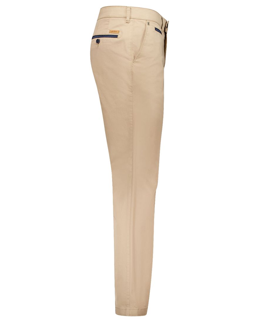 Gardeur katoenen broek beige uni katoen